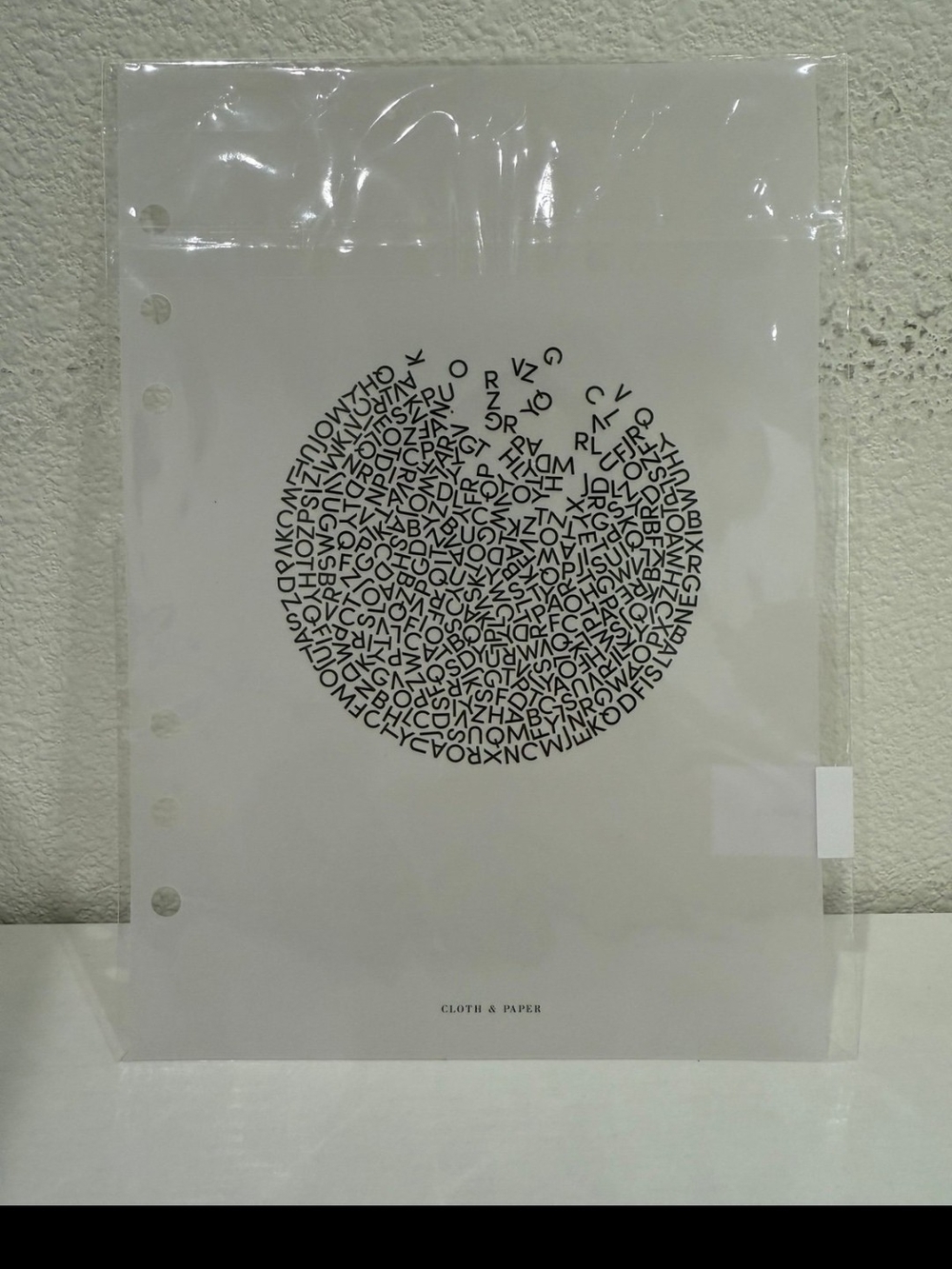 Typography Circle Art Print - A5 DASH
